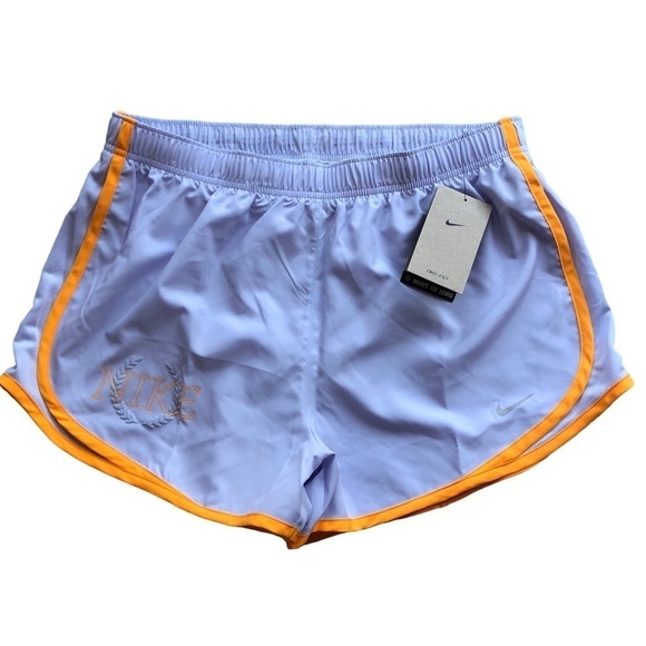 Nike NWT Dri Fit Icon Tempo Shorts Lined Running Shorts Purple Orange Large - Picture 1 of 12